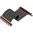 LINKUP - PCIE 5.0 Riser Cable | RTX5090 RX8900 GPUs Ready | x16 128GB/s Speed | Compatible with NZXT H1 & PCIE 4.0 / PCIE 3.0 | Single Reverse Left Angle, Black 24cm