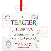 WaaHome Teacher Christmas Ornaments Gifts for Women - Teacher Appreciation Gift - Thank You Teachers Ornament for Christmas Tree Decoration Gifts