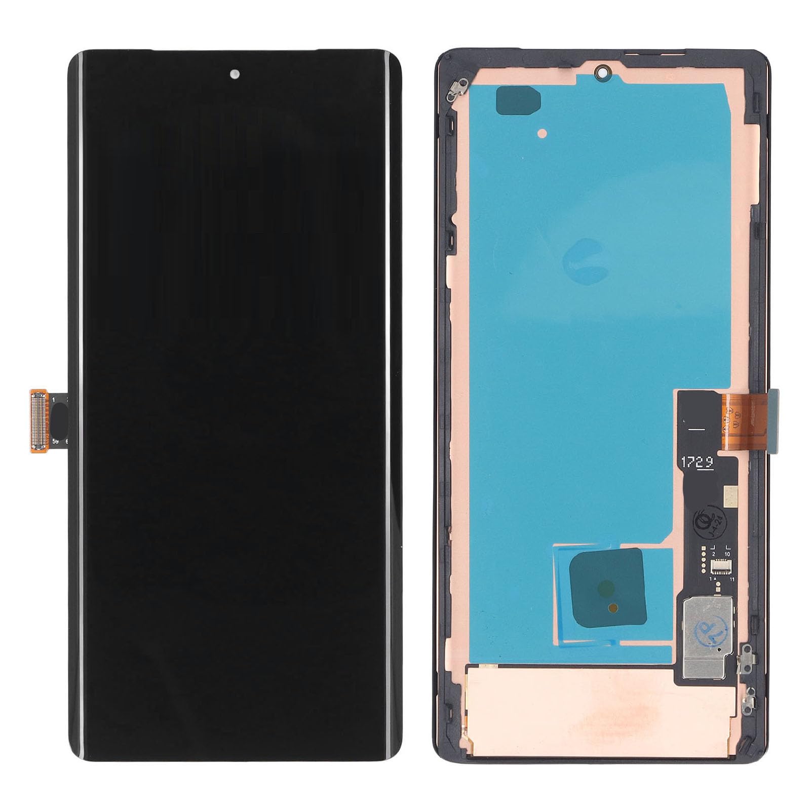 Screen for Pixel 7 Pro, OLED Screen Replacement Kit with Finger Print Module, Touch Display Digitizer Assembly Repair Parts