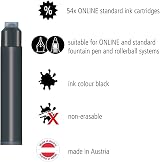 ONLINE Standard Black Ink Cartridges 6pk for Fountain Pens Rollerballs view 2