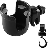 Accmor 2-in-1 Walker Cup Holder with Hook Set, Wheelchair Cup Holder, Rollator Cup Holder, Cup Phone Holder for Walker, Wheelchair, Rollator, Mobility Scooter