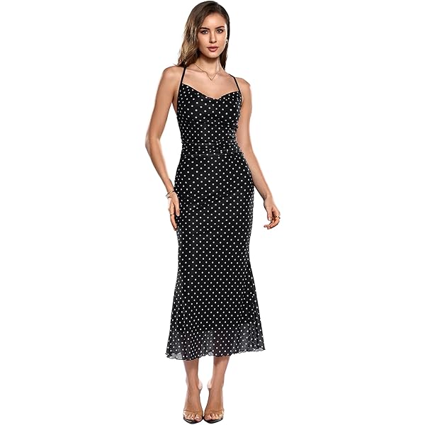 Amazon.com: SOLY HUX Women's Polka Dots Mesh Bodycon Maxi Dress Halter Tie Back Split Fishtail Party Prom Dresses White and Black Small : Clothing, Shoes & Jewelry Amazon.com: SOLY HUX Women's Polka Dots Mesh Bodycon Maxi Dress Halter Tie Back Split Fishtail Party Prom Dresses White and Black Small : Clothing, Shoes & Jewelry