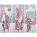 Bsubseach Women's Ethnic Print Kimono Cardigan Summer Beachwear Swimsuit Cover Up Rayon Shawl Wrap Beachwear Tunic