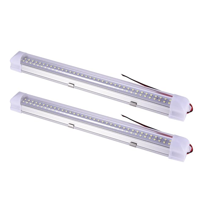 awhao-2008 Wasserdicht 12 V 4,5 W 72 LED Vorzeltleuchte Bar für Outdoor Camping-RV Cargo Trailer Truck boot Garten 500 lm auf