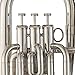 Estella EU200N Nickel Plated B Flat Euphonium with Stainless Steel Pistons