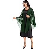 Baoqiya Chiffon Shawls and Wraps Wedding Party Shawl Scarf for Women Bridal Evening Dress on Special Occasion Dresses