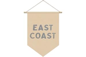 ETVISO Coastal Granddaughter Bedroom Decor, East Coast Pennant, Blue Aesthetic Decorations, Trendy Vintage Wall Hanging Flag for Girls Dorm and College Space
