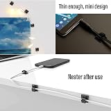 BNPHSIN 50PCS Black Adhesive Cable Clips Holder for Wall Wire Cord Management view 4