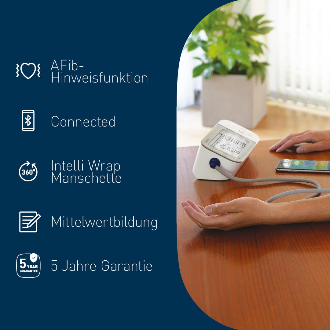 OMRON X7 Smart - Automatisches Oberarm-Blutdruckmessgerät | Testsieger Stiftung Warentest 11/23 | AFib-Erkennung | klinisch validiert - auch für Diabetiker | mit kostenloser Smartphone App | 22-42 cm 7