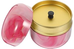 SHOWERORO Japanese Style Loose Powder Storage Jar Tinplate Canister 50g Capacity round Portable Tea and Dry