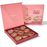 VAHDAM, Weekend in Paris Tea Gift Set - 9 Assorted Teas | Travel Edition Gift Box | Natural Ingredients Luxury Tea Set | Glut
