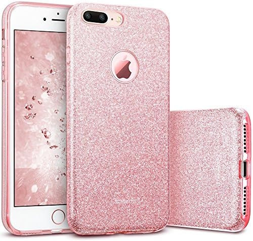 iPhone 7 Plus Case Shine Bling Glitter Case for Girl for Women, Truecore Crystal Rhinestone Sparkle Glitter Diamond Case Fashion Beauty Cover for Iphone7 (Pink)