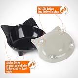 Cotill Cat Bowls Set of 3 Anti-Slip Grey Black White Multi-Purpose view 4