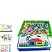 MAGIKON 296-Pack Mushroom Nails Mosaic DIY Science Pile up Toys,Creative Mosaic Pegboard Jigsaw Puzzle Game Educational Toys Children