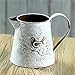 VANCORE French Style Shabby Chic Mini Gift Metal Pitcher Flower Vase with Vintage Bird Decorative
