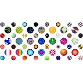 StickerTalk, Random Patterns Camera Dots Covers | 1 sheet of 53 stickers, 32 0.25 in. dia., 21 0.375 in. dia.