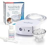 NASONEB Sinus Therapy System Starter Kit - 60 Second Nasal Nebulizer for ENT Quality Treatment at Home of Allergies, Chronic Sinusitis, Dry Nose &amp; Nasal Polyps - Designed for 98% Deeper Sinus Reach