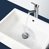 Hapilife Pop Up Waste for Bathroom Sink Chrome Click Clack with Overflow view 5
