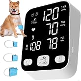 Dog Blood Pressure Monitor for Home Use 3Cuff S/M/L/XL Size Dog/Cat/Pet Veterinary Monitor for Vet Heart/Pulse/Vital/Health Automatic Digital BP Machine 3X199 Memory,Silent
