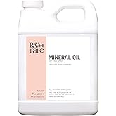 Raw Plus Rare Vegan Food Grade Mineral Oil, Safe for Wood Cutting Board, Butcher Block, Bamboo Cutting Board, and Knife Blade Oil, Cast Iron Tools Conditioner 32 oz