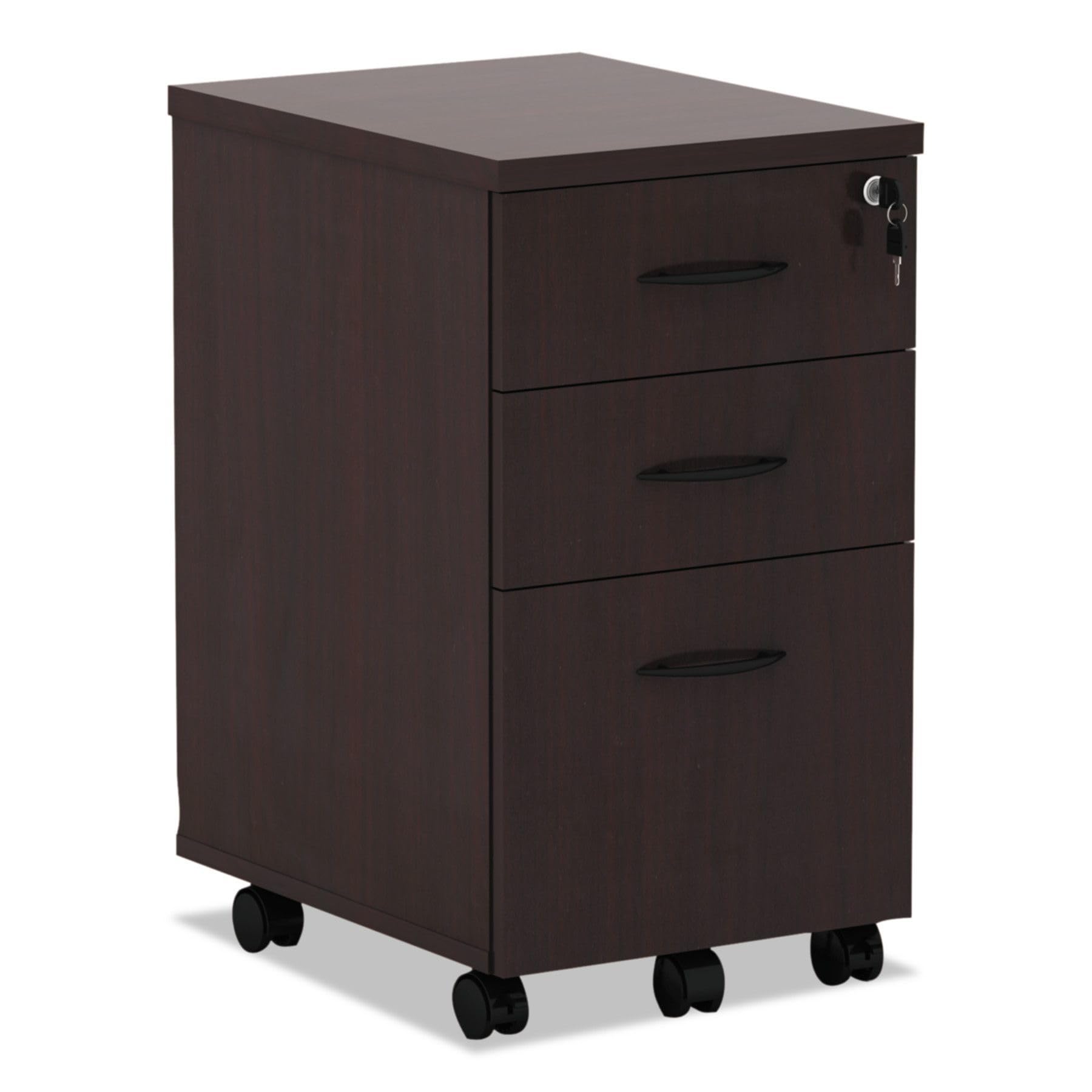 Photo 1 of Alera ALE Valencia Mobile B/B/F Pedestal File, 15 7/8w x 20 1/2d x 28 3/8h, Mahogany