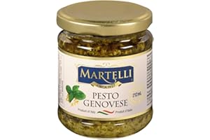 Martelli Pesto Genovese – Authentic Italian Basil Pesto Sauce, 212 mL – Traditional Recipe from Italy