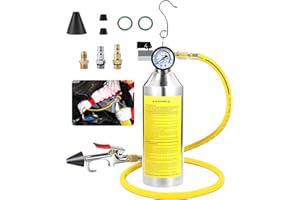MOTOCOCHE AC Flush Kit with Pressure Gauge, Relief Valve, Spray Head & Hose - HVAC Cleaner for R410A, R134A, R22 Refrigerants Air Conditioner Pipe, Condenser, Evaporator