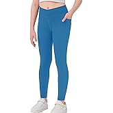 MEJING Girls Crossover Yoga Pants, Kids Athletic Leggings with Pockets, Teen Girls Dance Running Workout Leggings