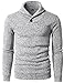 H2H Men's One Button Point Shawl Collar Knited Slim Fit Pullover Sweater