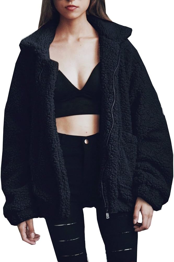 Women's Warm Faux Fur Oversized Coat Fluffy Outwear Jackets