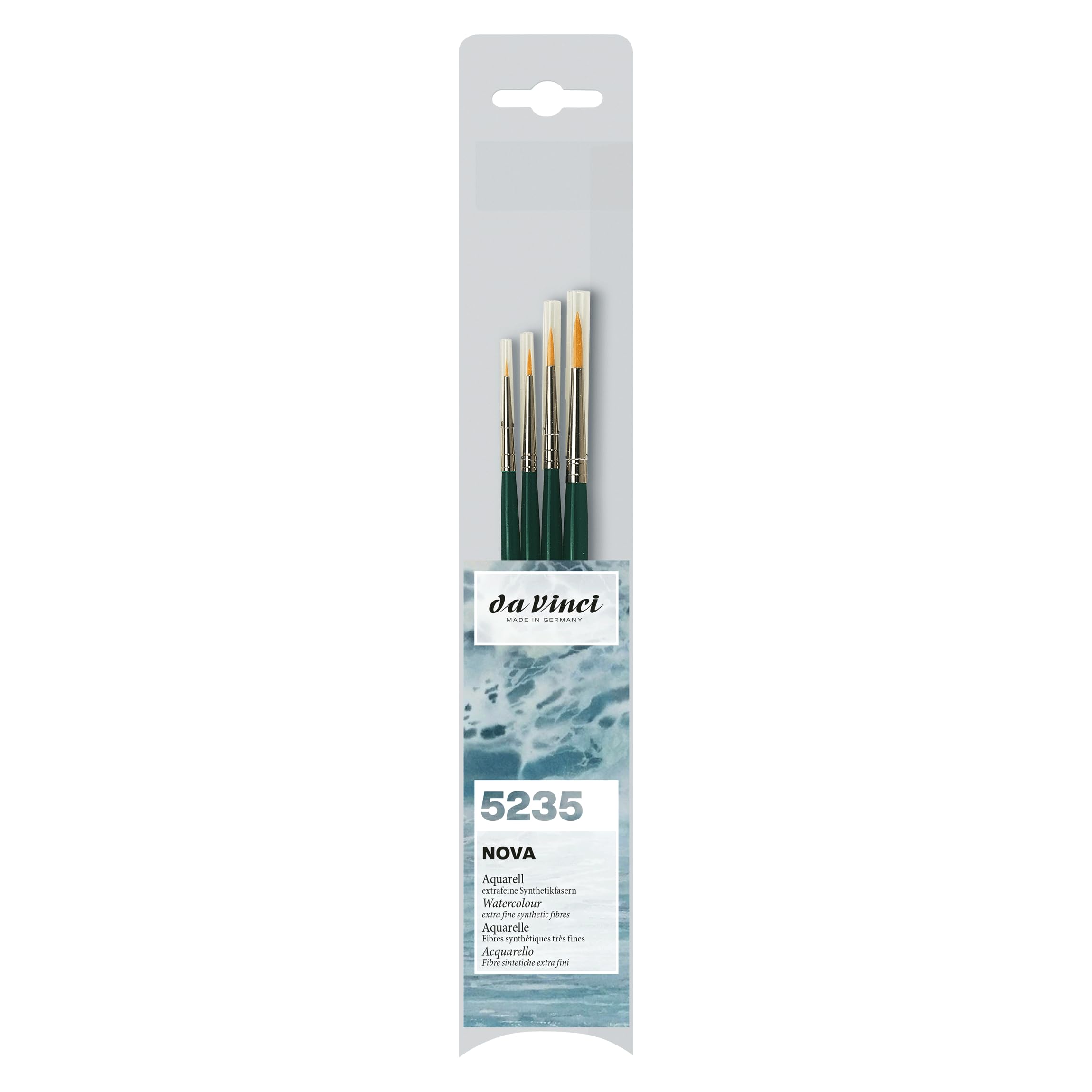 Da Vinci 5235 Series Synthetics Brush Set, Bristle, Purple/Green/Black/White, 30 x 30 x 30 cm