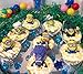 Minions Action Figures | Despicable Me Set of 8 Piece Toys Cake Topper + Minion Stickers