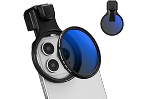 K&F CONCEPT 58mm Press-on CPL Phone Lens Filter Kit, Polarizing Filter Compatible with iPhone 17/16/15/14/13/12 Standard, 16/15/14/13/12 Pro/Pro Max, 58mm Threaded Filters