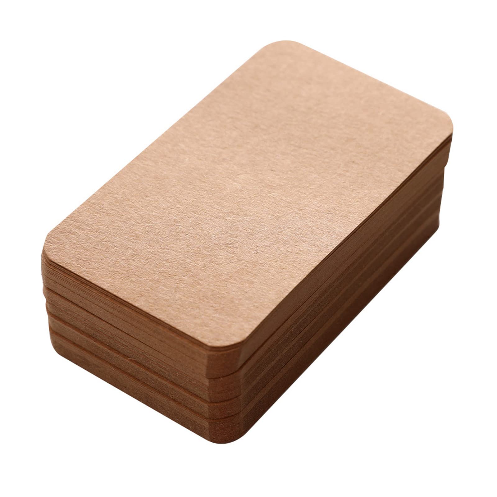 SHULLIN Pack of 100 Blank Paper Cards Kraft Paper Cards Message Card Memory Word Cards Postcards Blank Cards for DIY Graffiti Message Gift Tags