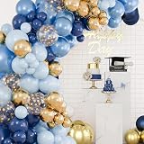 Balloon Garland Navy Blue and Gold Arch Kit 104pcs Birthday Space Theme view 8