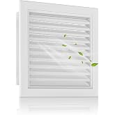 Zepoty 14"x14" Paintable Aluminum Gable Vent with Screen | Fits 12"x12" Vent Opening, Ideal for House Walls, Attics &amp; Sheds, Durable Louvered Design for Airflow