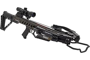 Killer Instinct Vital-X 31.5-Inch Ultra-Narrow Rest, 405 FPS, Easy-to-Cock Crossbow with Patented, Fully Synchronized X Cam, Rope Cocker, Quiver, and Rail Lube