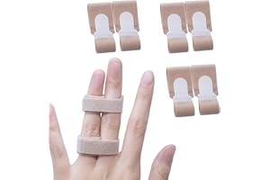 SUMIFUN Finger Buddy Wraps, 6 PCS Finger Loops Tapes for Broken, Jammed, Swollen Finger or Dislocated Joint, Splints Brace for Pinky Ring Middle Index Trigger Finger, Toe Strap Bandage