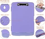 ZCZN A4 Clipboard with Storage Light Purple Plastic Clipboard Folder view 4