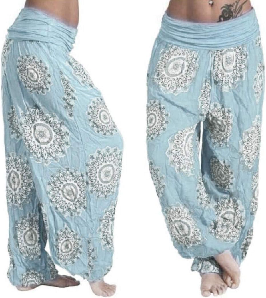 Womens Loose Print Harem Full Length Pants, HOMEBABY Ladies Wide Leg Trousers Leggings Plus Size