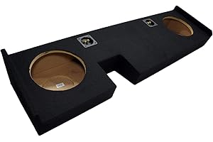 American Sound Connection 2009-2014 Ford F150 Extended Super Cab Truck Dual 10" Custom Fit Sub Subwoofer Box Enclosure