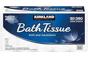 Kirkland Signature Bath Tissue, 2-Ply, 380 Sheets, 30 Rolls