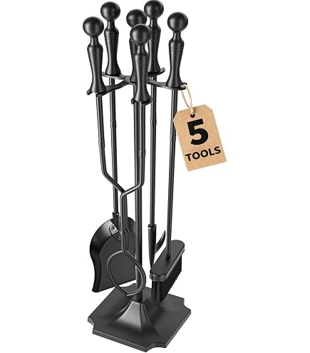 Amazon.com: UniFlame, F-1625, 5-Piece Black Wrought Iron Fireplace