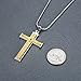 Men's Stainless Steel Lord's Prayer Cross Pendant Necklace, 23