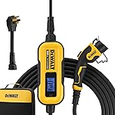 DEWALT Portable Level 2 EV Charger, 32 Amps, 120-240V, 20 Ft. Cable | CSA certified, indoor/outdoor use, NEMA 14-50 plug adapter included
