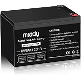 Miady 12V 9Ah Rechargeable Sealed Lead Acid Battery (1 Pack)
