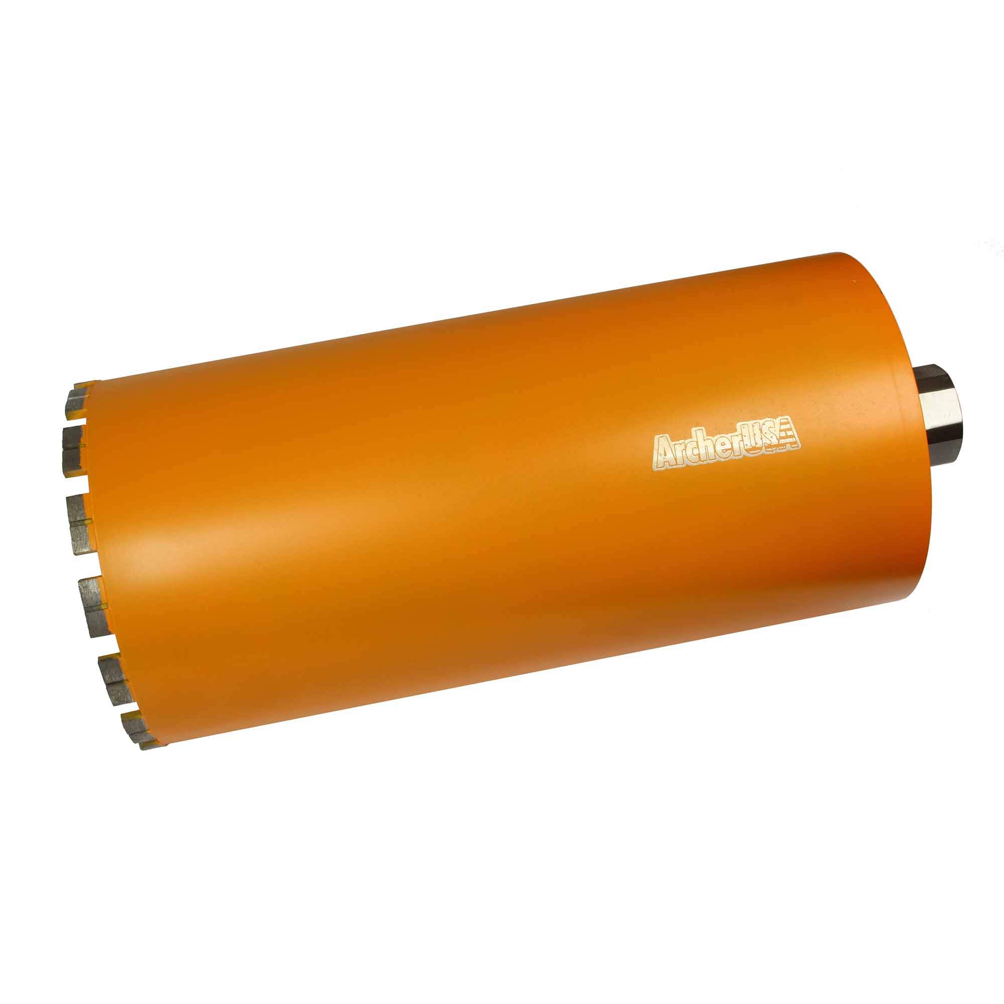 Photo 1 of Archer PRO 7” in. Diamond Turbo Core Drill Bit/Hole Saw for Concrete Drilling and Masonry. 14” Drill Depth, 1-1/4” in. -7 Arbor for Core Drill Stand Rig, Dry and Wet Use