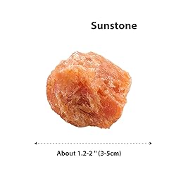 Apengshi Sunstone Raw Crystals 2PCS Natural Rough