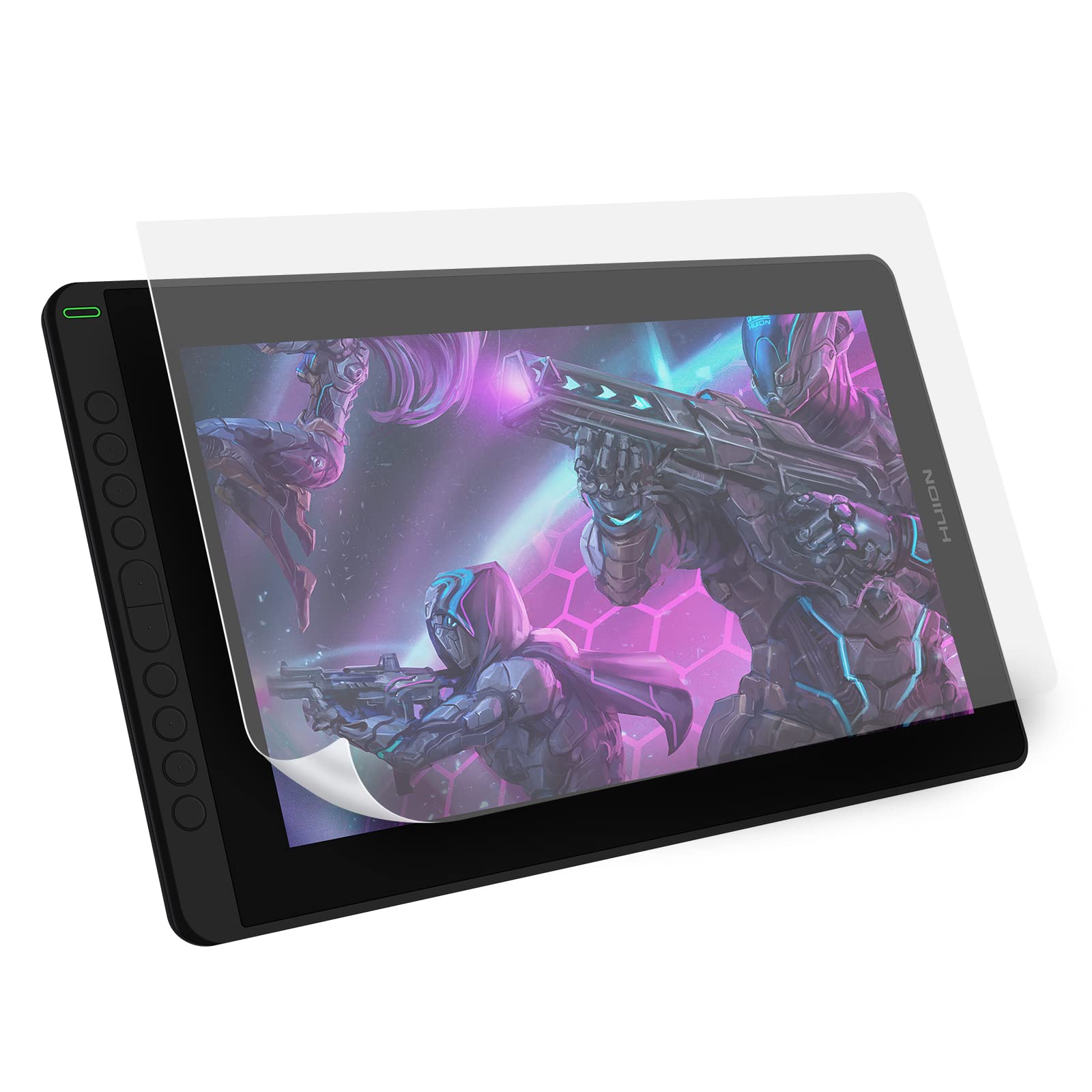 HUION Screen Protector KAMVAS 16 (2021) Drawing Tablet, Anti-Glare 15.6 inch Screen Protector Graphics Film Drawing Display Protector Paper Texture Feeling AG Film, Transparent