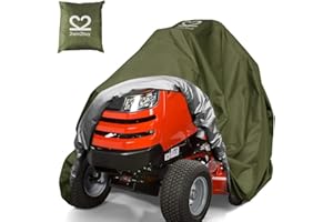 Riding Lawn Mower Cover, Heavy Duty 600D Oxford Outdoor Tractor Cover Waterproof UV Protection Lawn Mower Cover Fit Decks up 